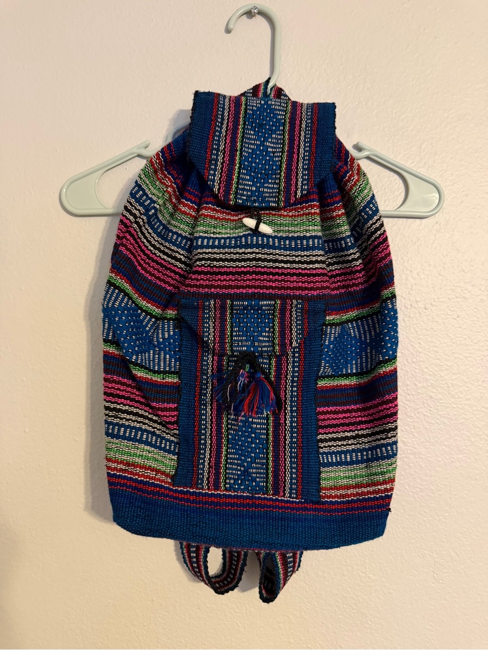 Mexican Woven Backpack Pinzon Boho Drawstring Bag Festival